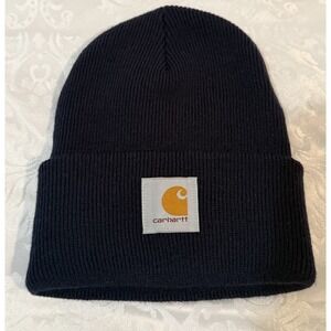 CARHARTT WIP ACRYLIC KNIT WATCH HAT DARK NAVY ADMIRAL BLUE